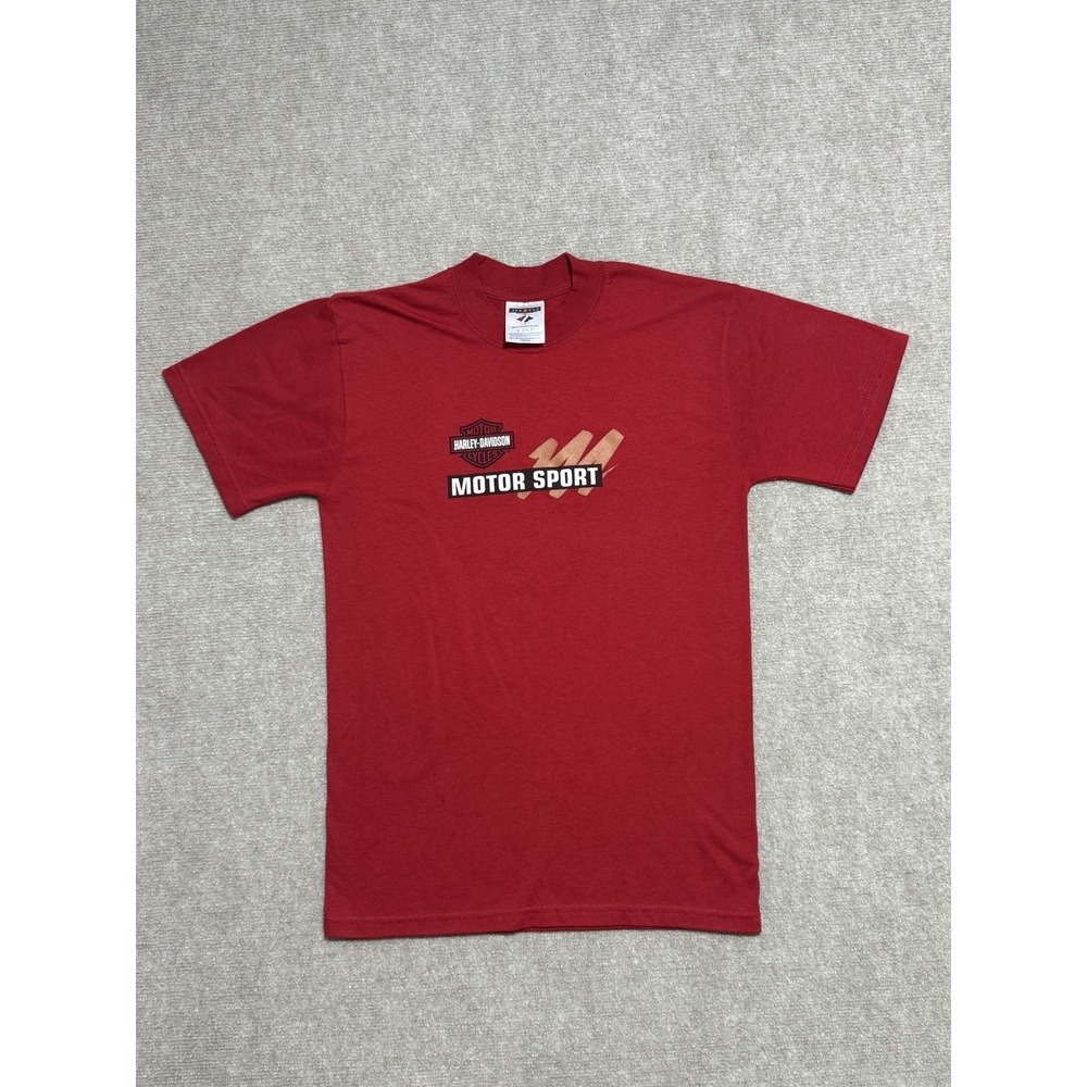 Harley Davidson Motor Sport Shirt Mens Small Red Corrida Naguabo HOG Motorcycle